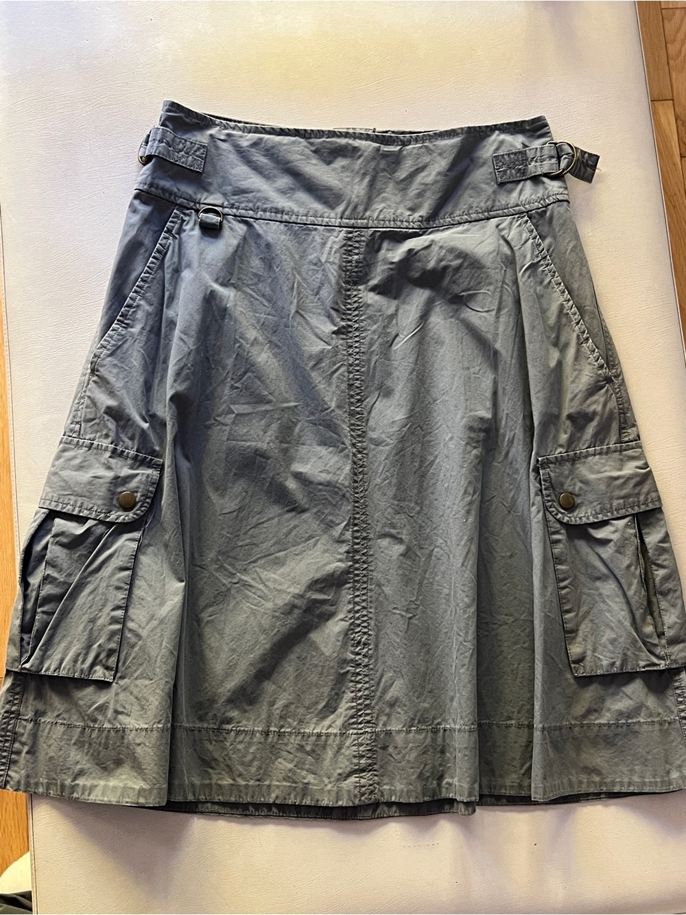 Vintage 90s H&M Gray Cargo A-Line Skirt